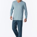 Schiesser Schiesser Heren Pyjama Long iceblue 181154 S/48