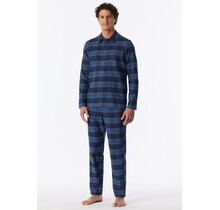 Schiesser Heren Pyjama Long fadeddenim 183846 XL/54
