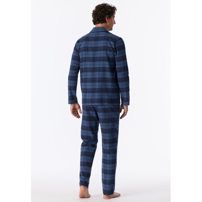 Schiesser Heren Pyjama Long fadeddenim 183846 XL/54
