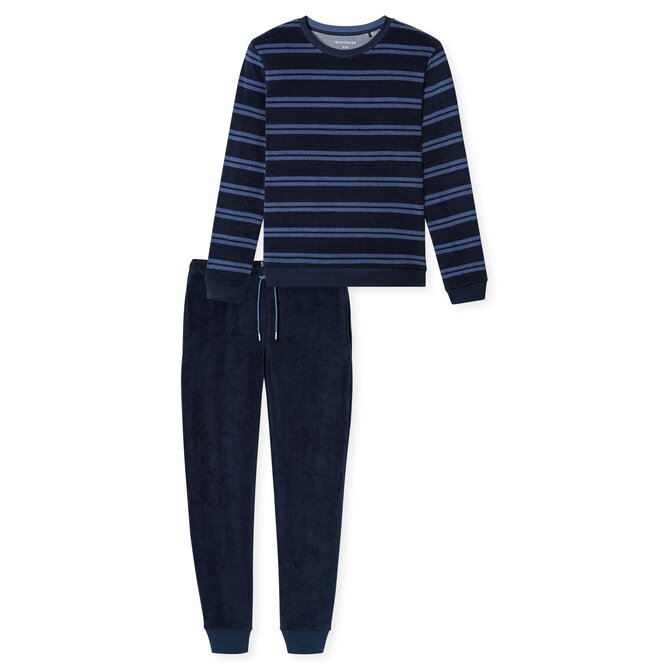 Schiesser Heren Pyjama Long deepseablue 183940 L/52