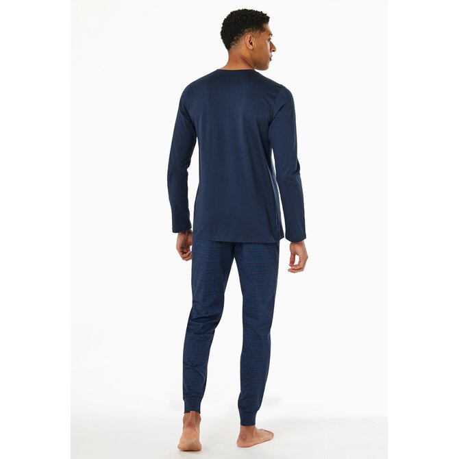 Schiesser Heren Pyjama Long deepseablue 181922 3XL/58