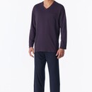 Schiesser Schiesser Heren Pyjama Long aubergine 181154 M/50