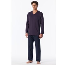 Schiesser Heren Pyjama Long aubergine 181154 M/50