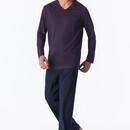 Schiesser Schiesser Heren Pyjama Long aubergine 181154 M/50
