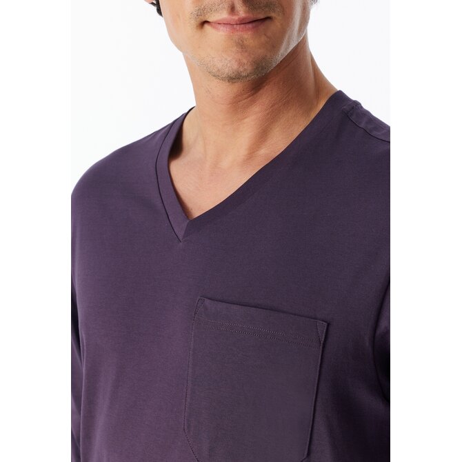 Schiesser Heren Pyjama Long aubergine 181154 M/50