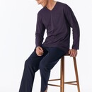 Schiesser Schiesser Heren Pyjama Long aubergine 181154 M/50