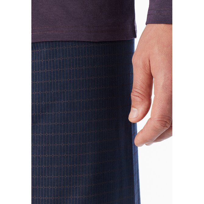 Schiesser Heren Pyjama Long aubergine 181154 M/50