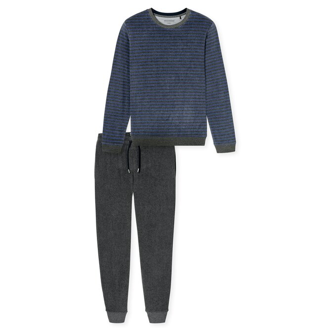 Schiesser Heren Pyjama Long fadeddenim 183940 M/50
