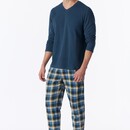 Schiesser Schiesser Heren Pyjama Long deepblue 181922 L/52