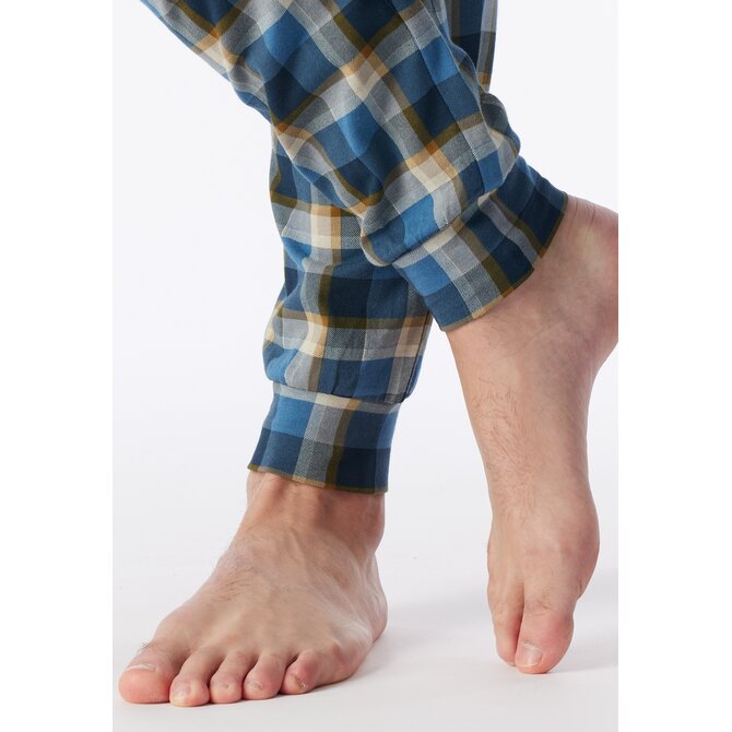 Schiesser Heren Pyjama Long deepblue 181922 L/52