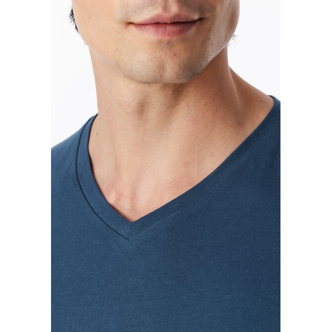 Schiesser Heren Pyjama Long deepblue 181922 L/52