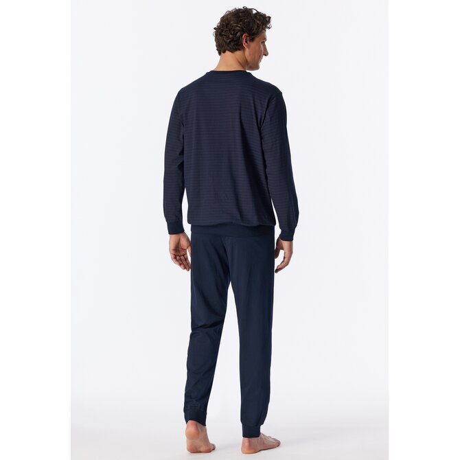 Schiesser Heren Pyjama Long aubergine 181156 L/52