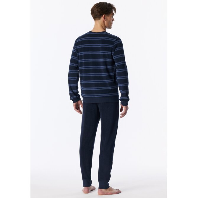 Schiesser Heren Pyjama Long deepseablue 183940 XXL/56