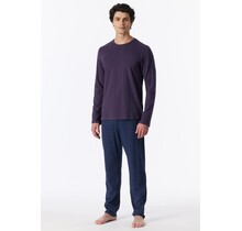 Schiesser Heren Pyjama Long aubergine 180249 S/48