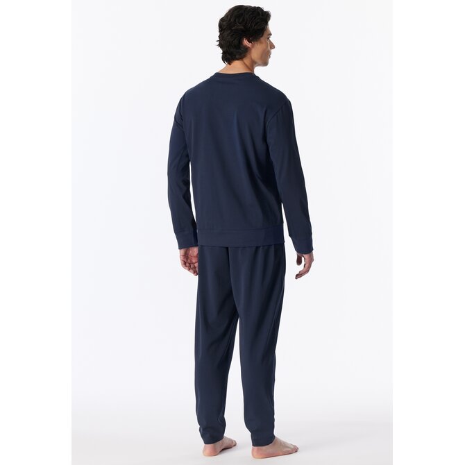 Schiesser Heren Pyjama Long deepseablue 183847 3XL/58