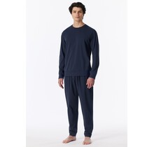 Schiesser Heren Pyjama Long deepseablue 183847 S/48