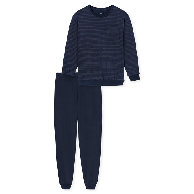Schiesser Heren Pyjama Long aubergine 181156 M/50