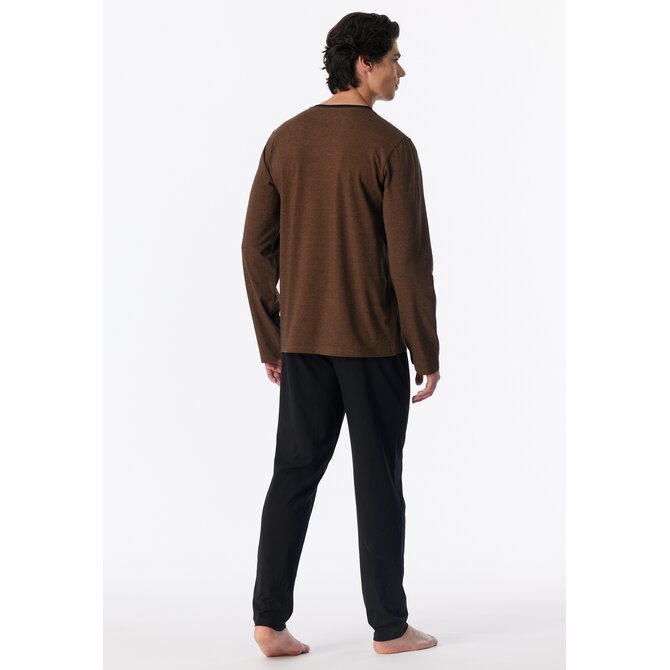 Schiesser Heren Pyjama Long toffee 183992 3XL/58