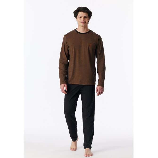 Schiesser Heren Pyjama Long toffee 183992 3XL/58