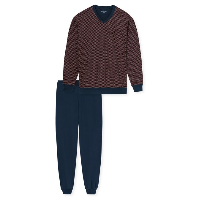 Schiesser Heren Pyjama Long copper 181162 M/50
