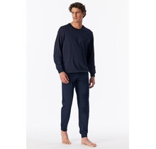 Schiesser Heren Pyjama Long aubergine 181156 3XL/58