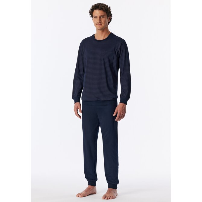 Schiesser Heren Pyjama Long aubergine 181156 3XL/58