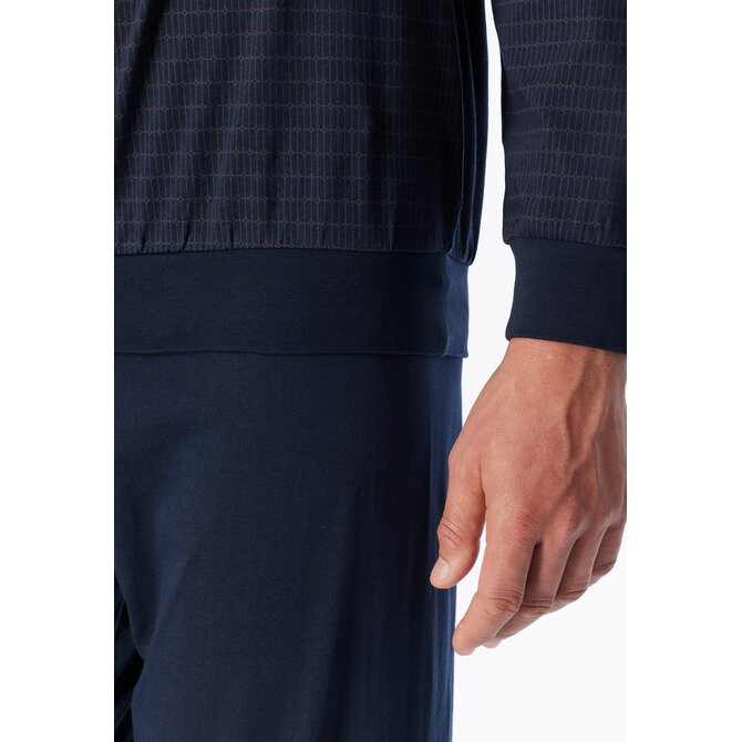 Schiesser Heren Pyjama Long aubergine 181156 3XL/58