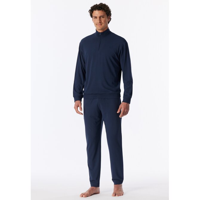 Schiesser Heren Pyjama Long deepseablue 183851 M/50