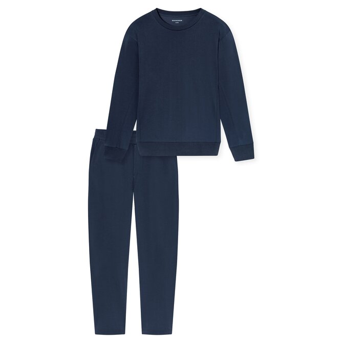 Schiesser Heren Pyjama Long deepseablue 183847 XL/54