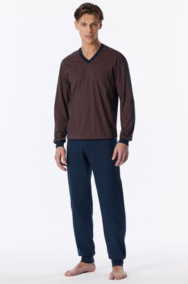 Schiesser Heren Pyjama Long copper 181162 XXL/56