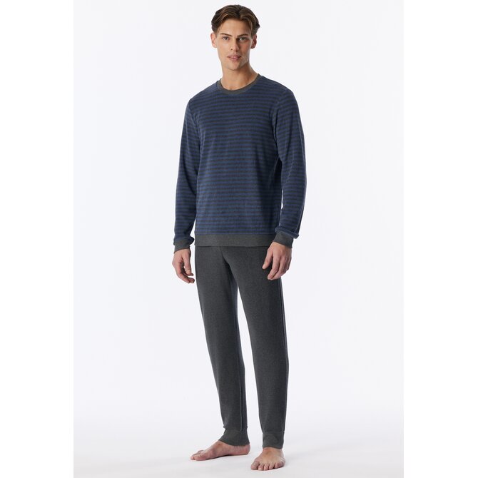 Schiesser Heren Pyjama Long fadeddenim 183940 L/52