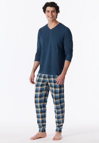 Schiesser Schiesser Heren Pyjama Long deepblue 181922 M/50