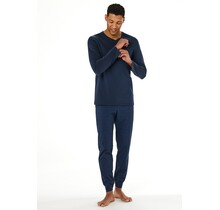 Schiesser Heren Pyjama Long deepseablue 181922 S/48