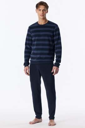 Schiesser Heren Pyjama Long deepseablue 183940 M/50