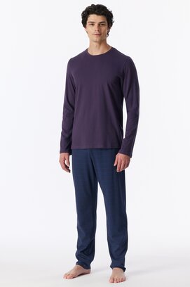 Schiesser Heren Pyjama Long aubergine 180249 XXL/56