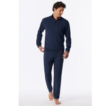 Schiesser Heren Pyjama Long deepseablue 183851 S/48