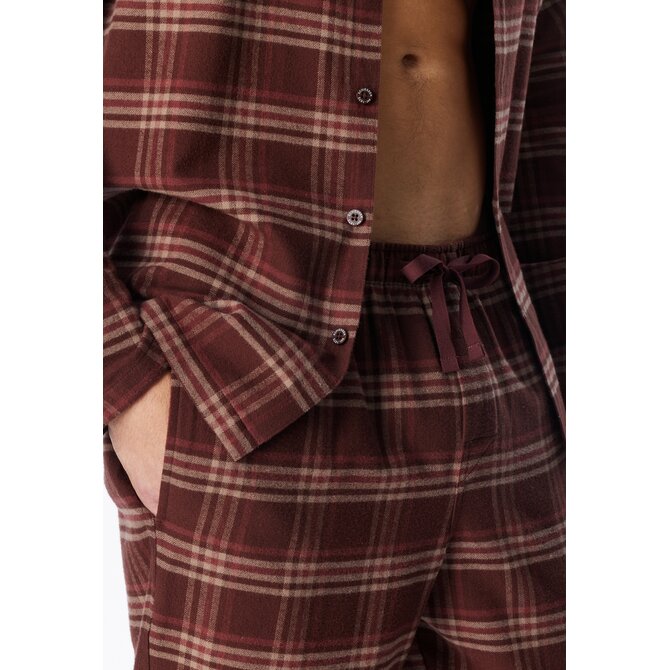 Schiesser Heren Pyjama Long praline 183846 S/48