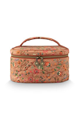 Pip Studio Cleo Beauty Case Flora Bangelore Sand 26x16x16cm