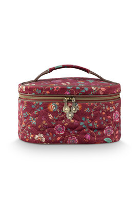 Pip Studio Cleo Beauty Case Flora Bangelore Dark Pink26x16x16cm