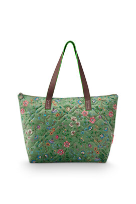 Pip Studio Tilda Schouder  Tas Medium Flora Bangelore Green47x17x37cm
