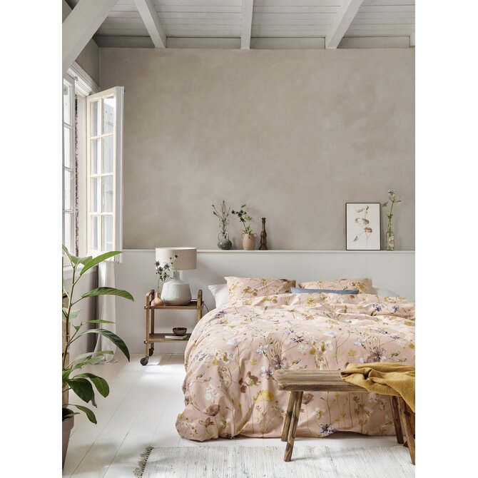 Ariadne at Home Dekbedovertrek Soft Flowers Nude 200x200/220 cm