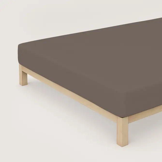 Schlafgut Pure Jersey Hoeslaken S - 90x190 - 100x220 790 Sand Deep