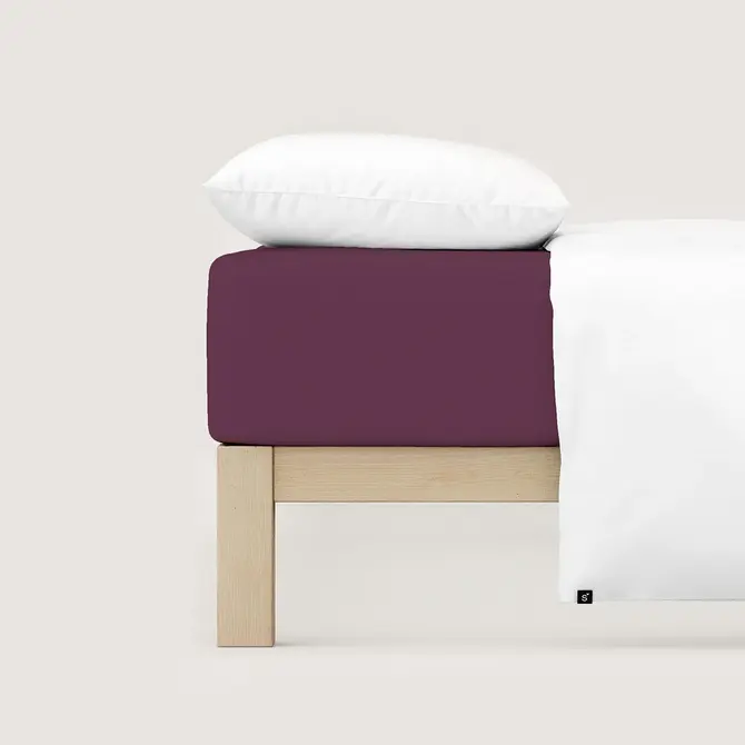 Schlafgut Pure Jersey Hoeslaken S - 90x190 - 100x220 542 Purple Deep