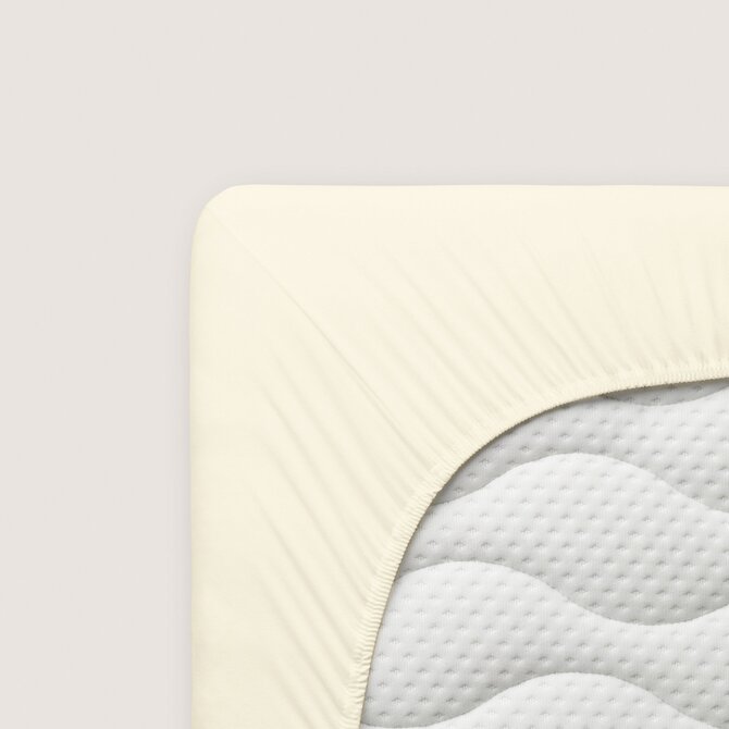 Schlafgut Pure Jersey Topper Hoeslaken M - 120x200 - 130x220 132 Yellow Light