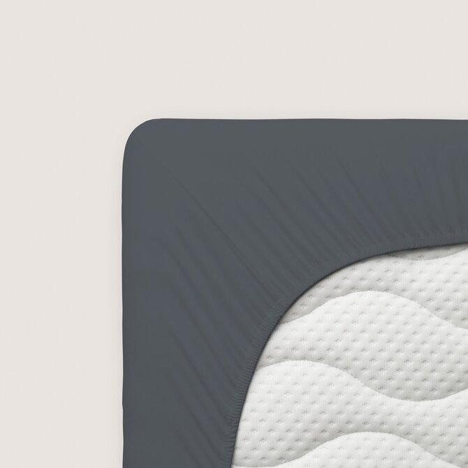 Schlafgut Pure Jersey Topper Hoeslaken M - 120x200 - 130x220 556 Grey Deep