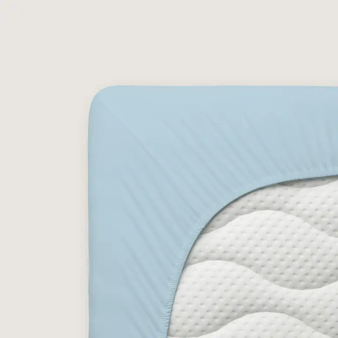 Schlafgut Pure Jersey Hoeslaken XL - 180x200 - 200x220 536 Blue Light