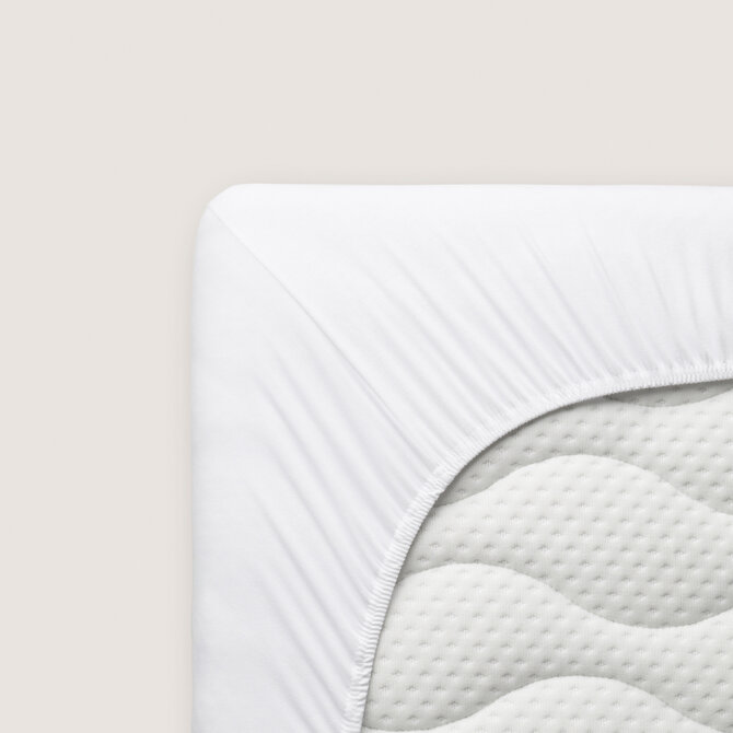 Schlafgut Pure Jersey Topper Hoeslaken XL - 180x200 - 200x220 181 Off-White