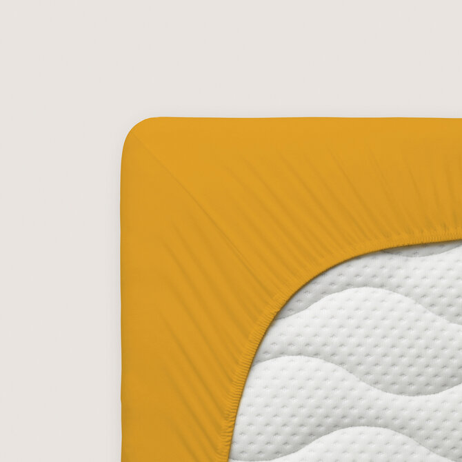 Schlafgut Pure Jersey Topper Hoeslaken M - 120x200 - 130x220 196 Yellow Deep