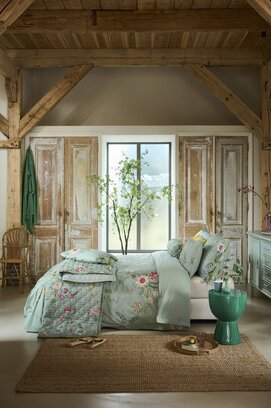 Pip Studio Dekbedovertrek Everbloom Groen 140x200/220 cm