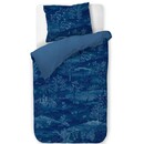 Pip Studio Pip Studio Dekbedovertrek Sundara Wood Donkerblauw 200x200/220 cm